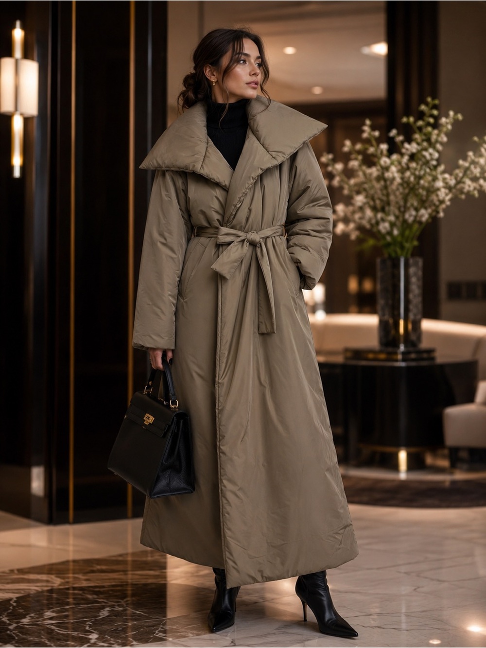 NORMA KAMALI High Collar Sleeping Bag Long Coat NWT